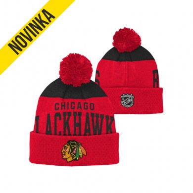 NHL, Zimná, čiapka, STETCHARK, KNIT, CHICAGO, BLACKHAWKS, JR